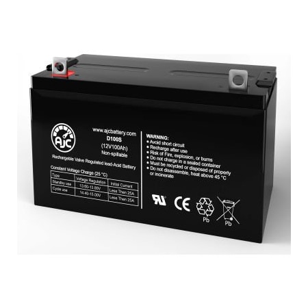 Battery Clerk AJC Simplex 112-053 Industrial Replacement Battery 100Ah, 12V, NB AJC-D100S-B-0-180289